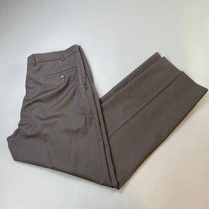 JOSEPH ABBOUD Dress Pants Mens 36R Brown 100% Wool Vintage Classic Business